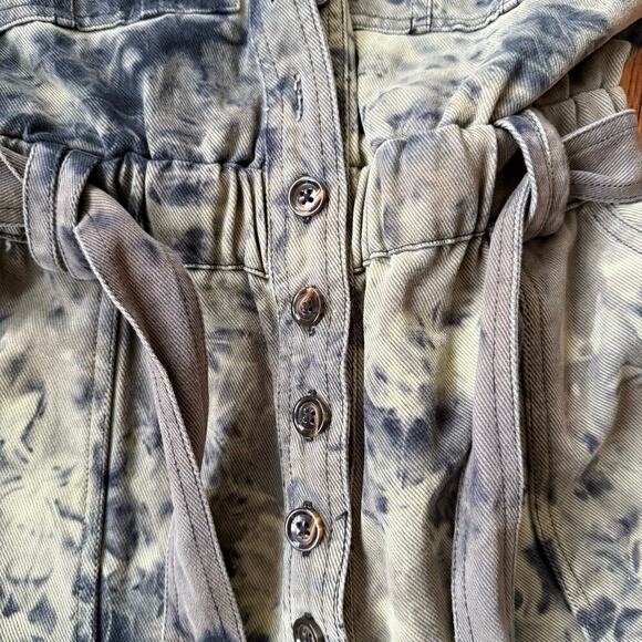 Urban Outfitters Blue Sydney Tie Dye Utility Sleeveless Jumpsuit Size Small - Picture 5 of 12